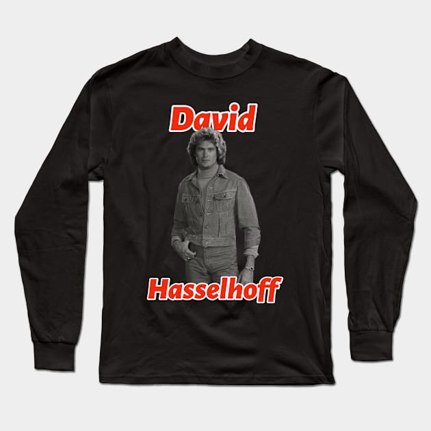 David Hasselhoff Long Sleeve T-Shirt by KitzCutiz